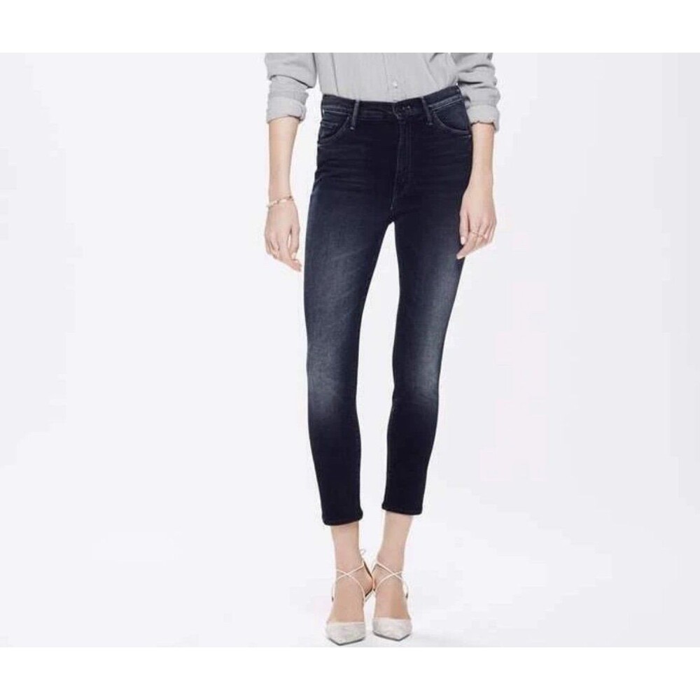 Womens Mother Jeans The Looker Crop sz 29 Last Call Dark Blue